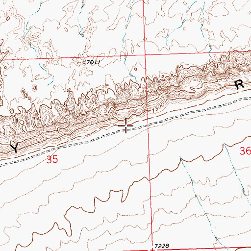 Topographic Map of Delaney Rim, WY