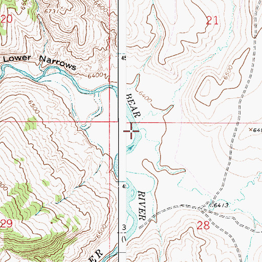 Topographic Map of Salt Creek, WY