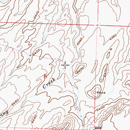 Topographic Map of Spring Creek, WY