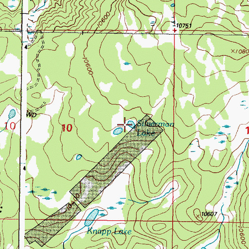 Topographic Map of Silverman Lake, WY