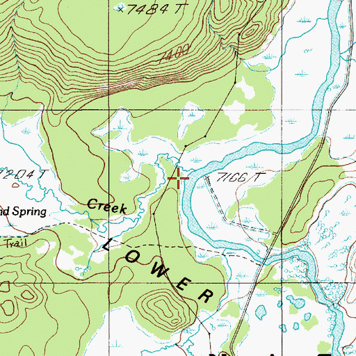Topographic Map of Buffalo Spring, WY