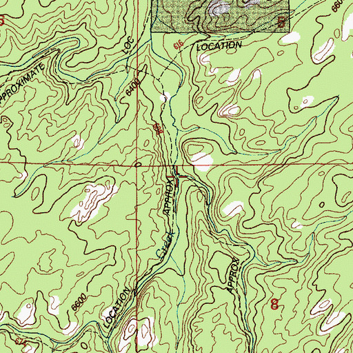 Topographic Map of Saltlick Creek, WY