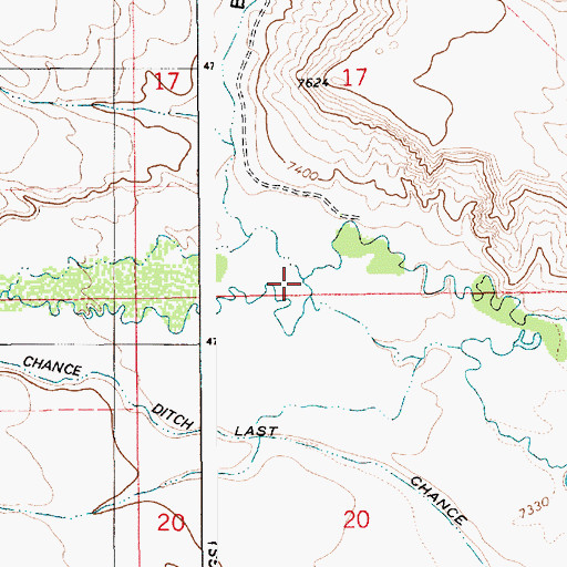 Topographic Map of Brodie Draw, WY