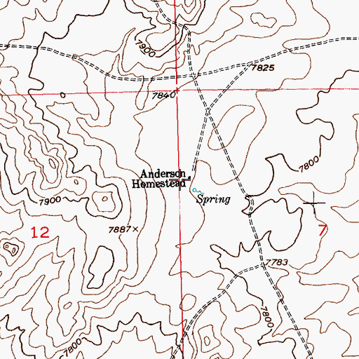 Topographic Map of Anderson Homestead, WY