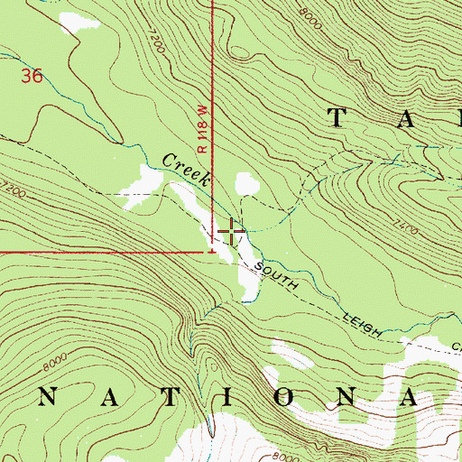 Topographic Map of Andy Stone Creek, WY