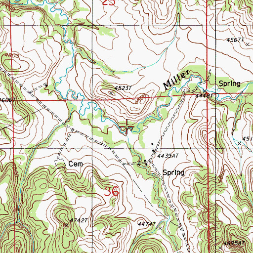 Topographic Map of Arkansas Creek, WY