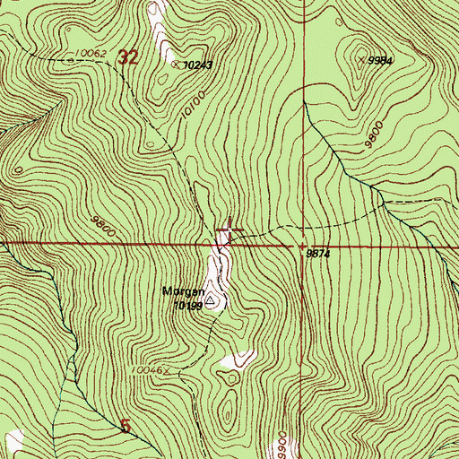 Topographic Map of Arlington Pack Trail, WY