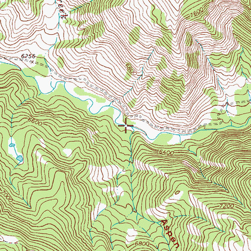 Topographic Map of Aspen Hollow, WY