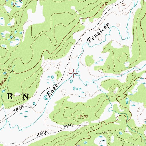 Topographic Map of Baby Wagon Creek, WY