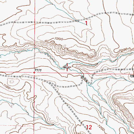 Topographic Map of Badger Creek, WY