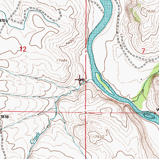 Topographic Map of Barcus Creek, WY
