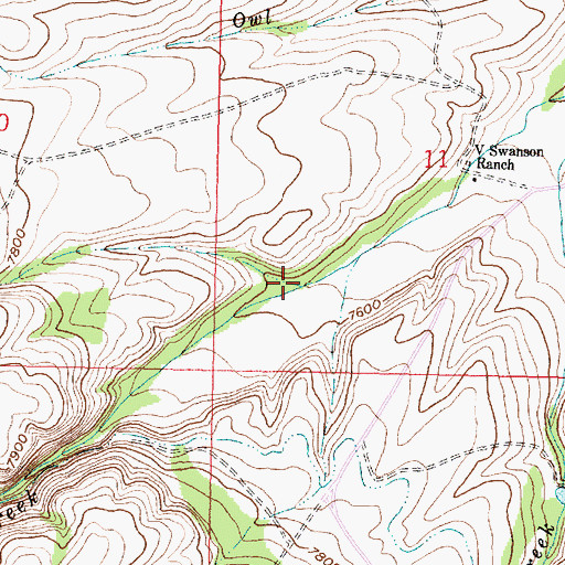 Topographic Map of Beaver Creek, WY