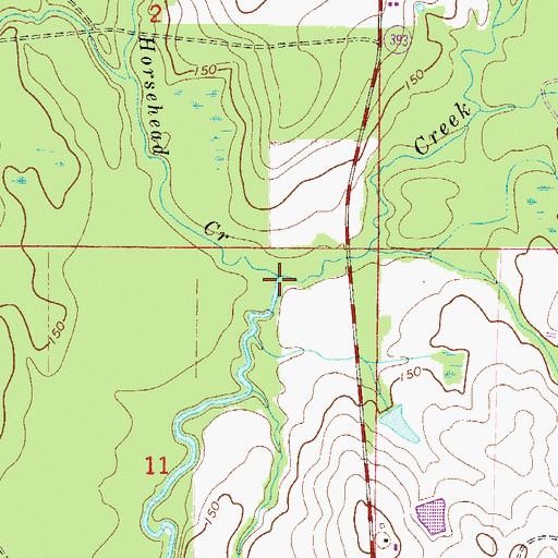 Topographic Map of Horsehead Creek, FL