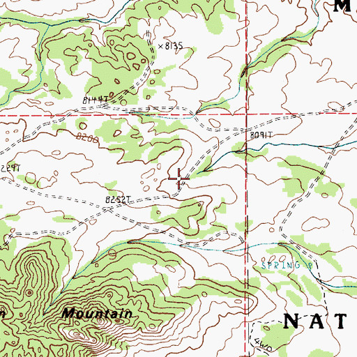 Topographic Map of Brady Rock Trail, WY