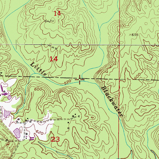 Topographic Map of Indian Creek, AL