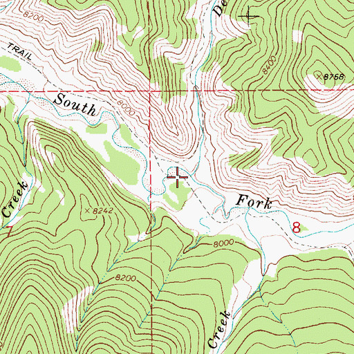 Topographic Map of Buck Creek, WY