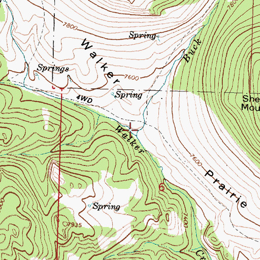 Topographic Map of Buck Creek, WY