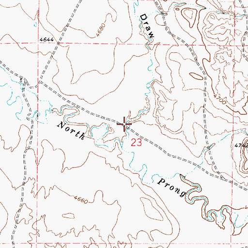Topographic Map of Burning Coal Draw, WY