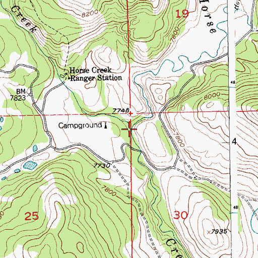 Topographic Map of Burroughs Creek, WY