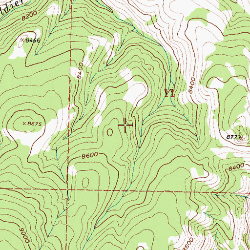 Topographic Map of Cascade Creek, WY