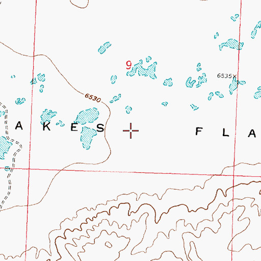 Topographic Map of Chain Lakes, WY
