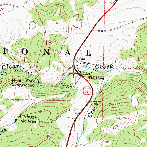 Topographic Map of Circle Park Creek, WY