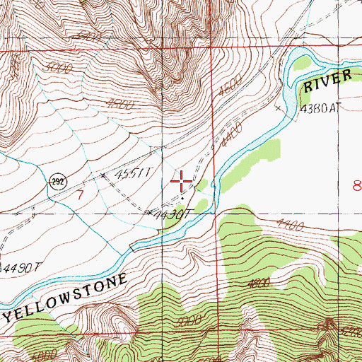 Topographic Map of Clarks Fork Canyon, WY