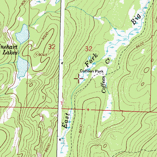 Topographic Map of Coffeen Park, WY