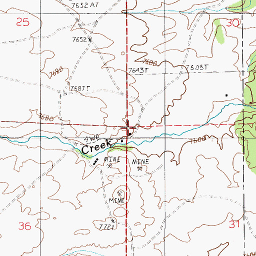 Topographic Map of Davis Ranch, WY