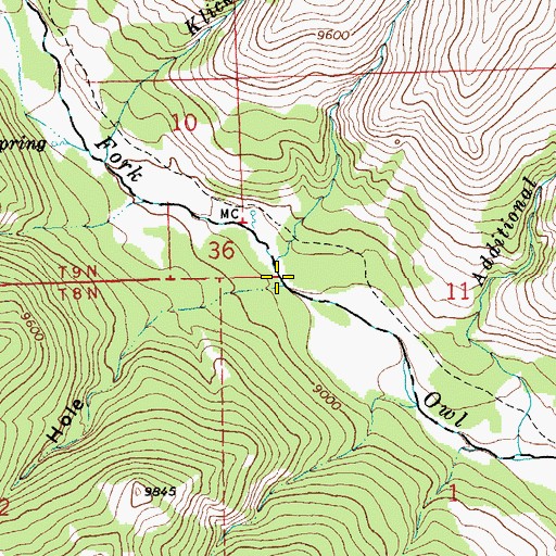 Topographic Map of Devils Hole, WY