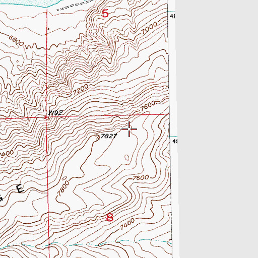 Topographic Map of Dinwoody Ridge, WY