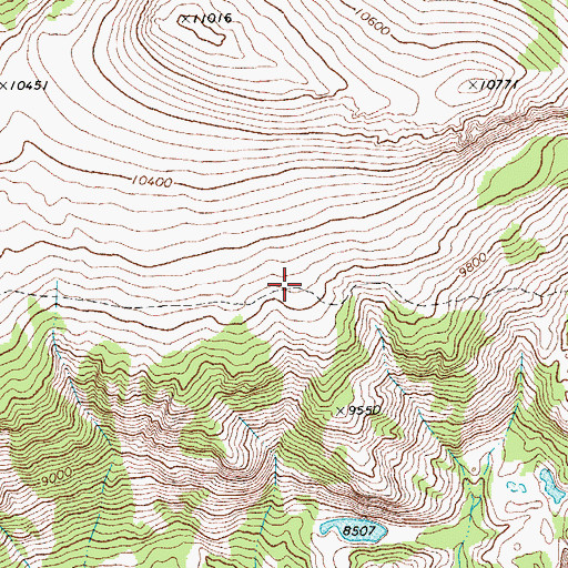 Topographic Map of Dinwoody Trail, WY