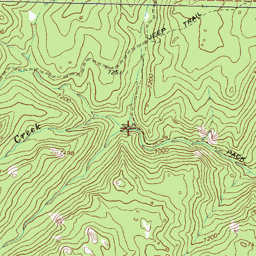 Topographic Map of Ditch Creek, WY
