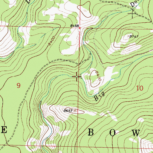 Topographic Map of Douglas Creek, WY