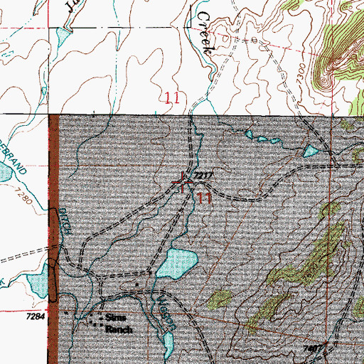 Topographic Map of Downey Creek, WY