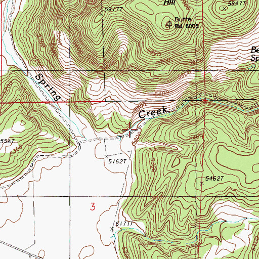 Topographic Map of Duling Canyon, WY
