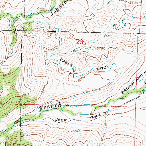 Topographic Map of Eagle Ditch, WY