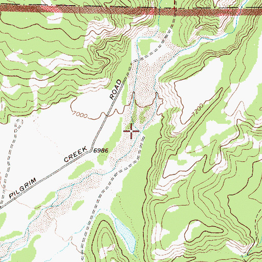 Topographic Map of East Fork Pilgrim Creek, WY