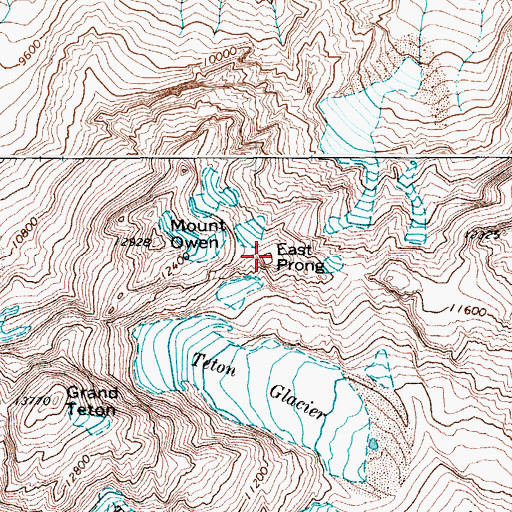 Topographic Map of East Prong, WY