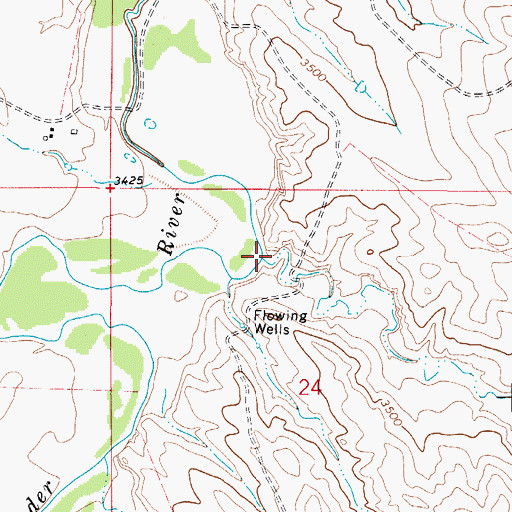 Topographic Map of Eightyfive Creek, WY