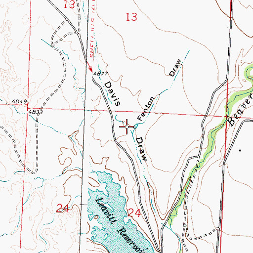 Topographic Map of Fenton Draw, WY