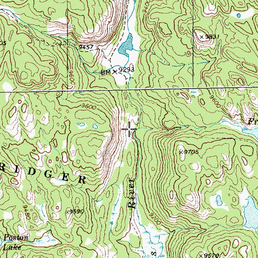 Topographic Map of Fish Creek, WY