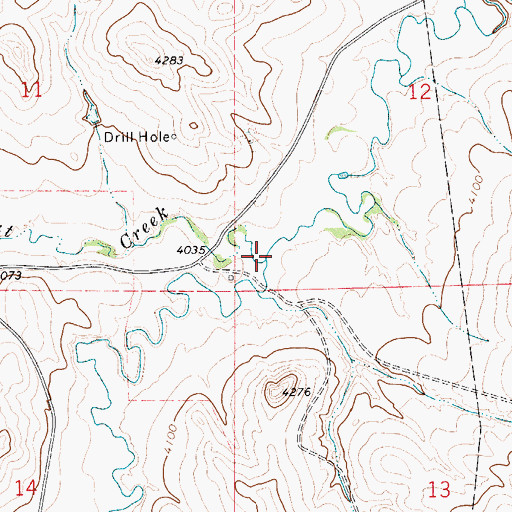 Topographic Map of Flat Creek, WY