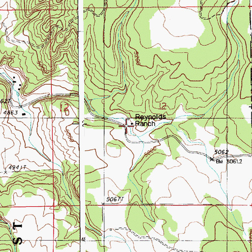 Topographic Map of G Reynolds Ranch, WY