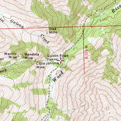 Topographic Map of Galena Creek, WY
