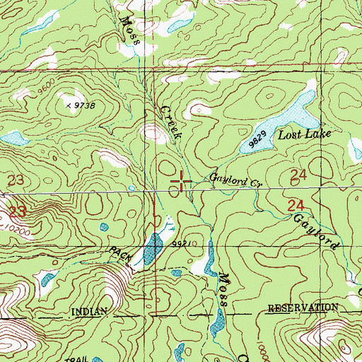 Topographic Map of Gaylord Creek, WY