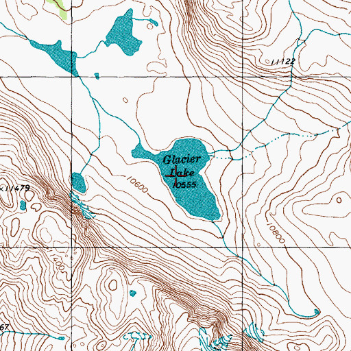 Topographic Map of Glacier Lake, WY