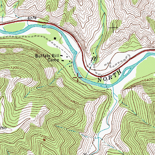 Topographic Map of Goff Creek, WY