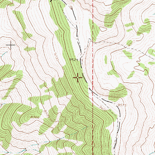 Topographic Map of Grayback Ridge, WY