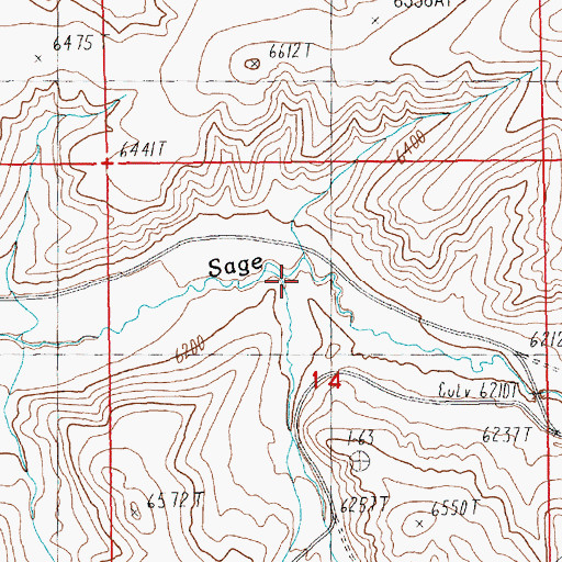 Topographic Map of Greasewood Draw, WY